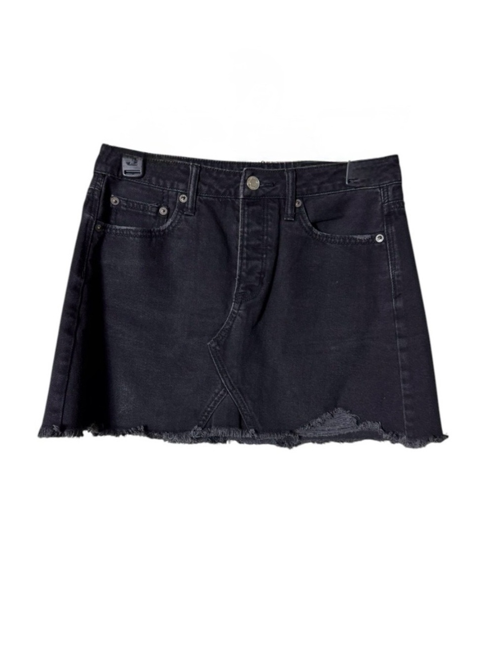 American Eagle Y2K Micro Mini Skirt Size 4 Festival Dark Coquette Black Grunge